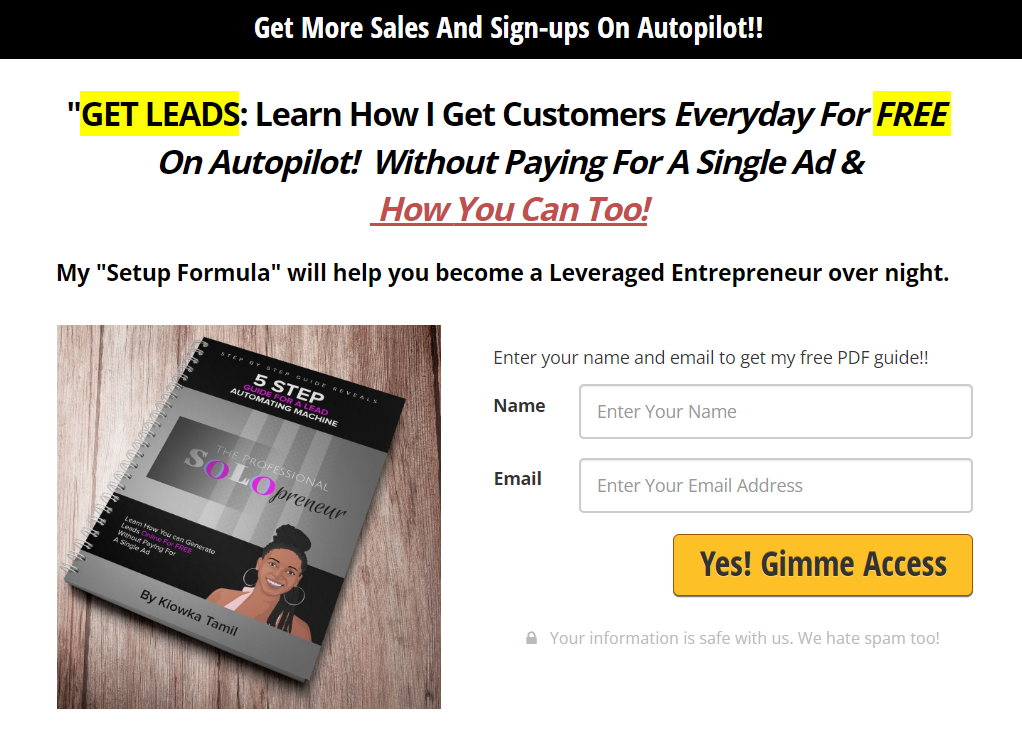 Use Lead Capture Page To Generate MLM Leads Online